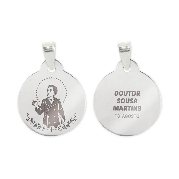 Doctor Sousa Martins necklace and medal in stainless steel 2