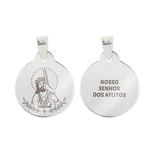 Collier et médaille de Notre-Seigneur des Affligés en acier inoxydable