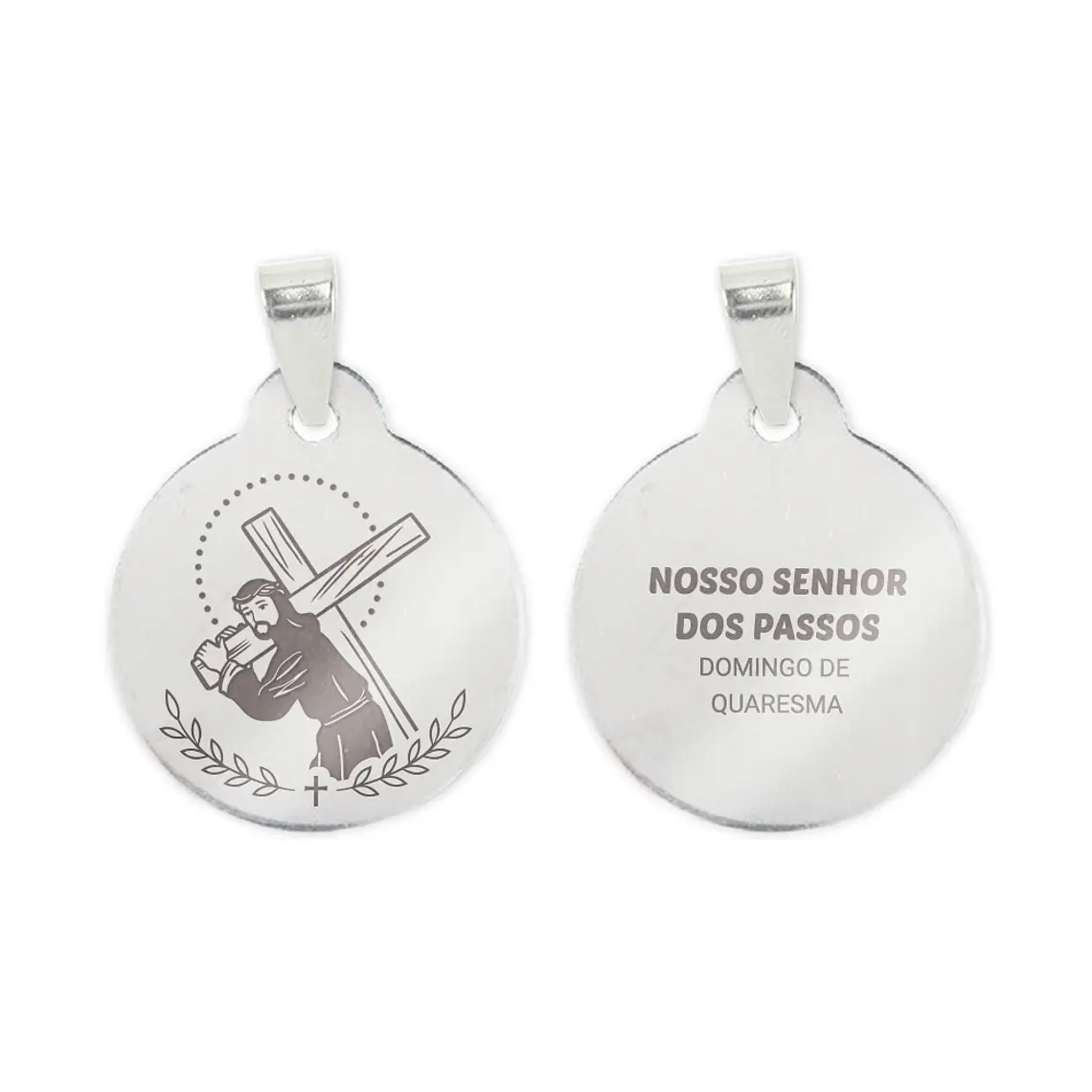 Fio e medalha de Nosso Senhor dos Passos em aço inoxidável 2