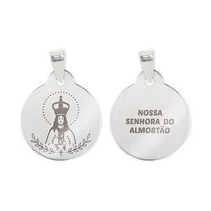 Collar y medalla de Nuestra Señora de Almortão en acero inoxidable