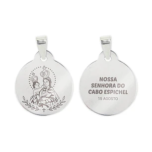 Our Lady of Cape Espichel necklace and medal in stainless steel