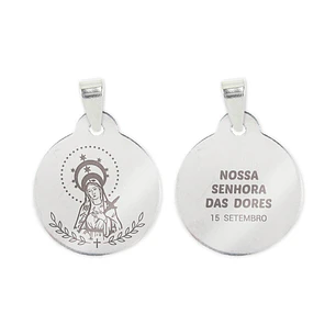 Our Lady of Sorrows necklace and medal in stainless steel