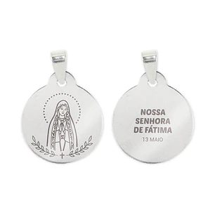 Our Lady of Fátima necklace and medal in stainless steel