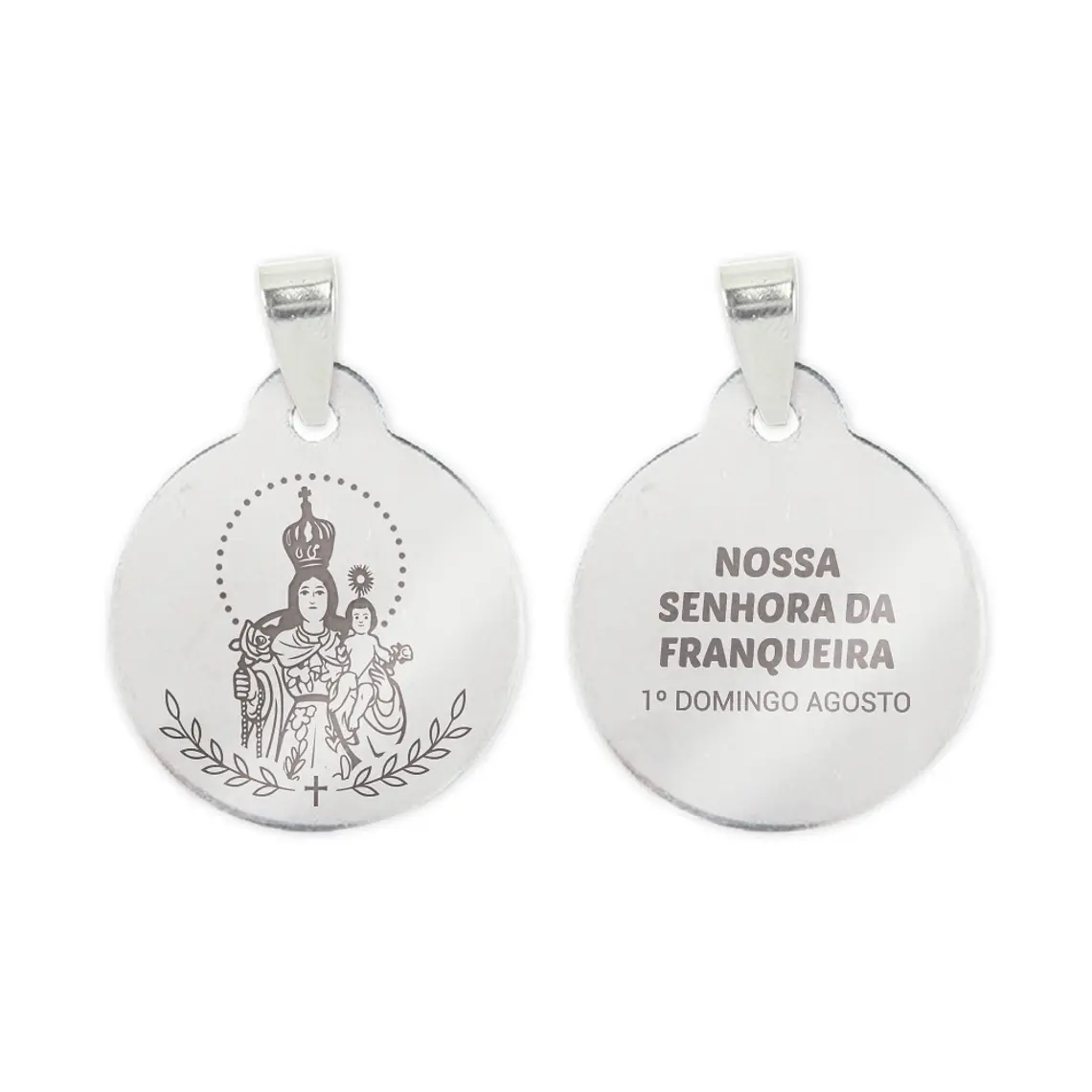 Collana e medaglia di Nostra Signora della Franqueira in acciaio inossidabile 2