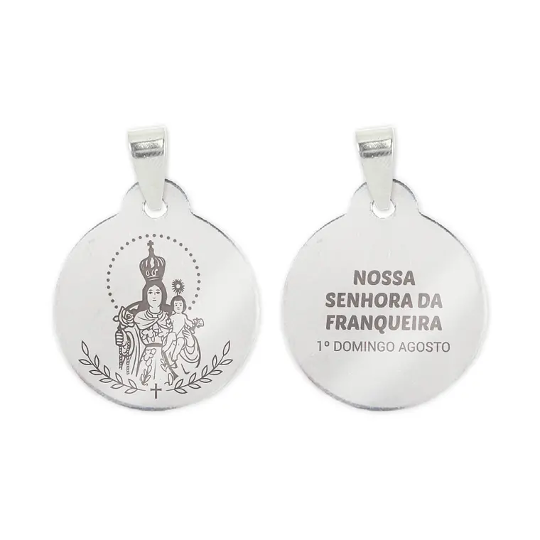 Collana e medaglia di Nostra Signora della Franqueira in acciaio inossidabile 2