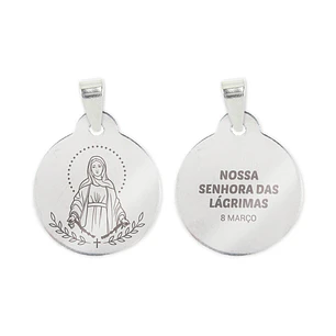 Our Lady of Tears necklace and medal in stainless steel