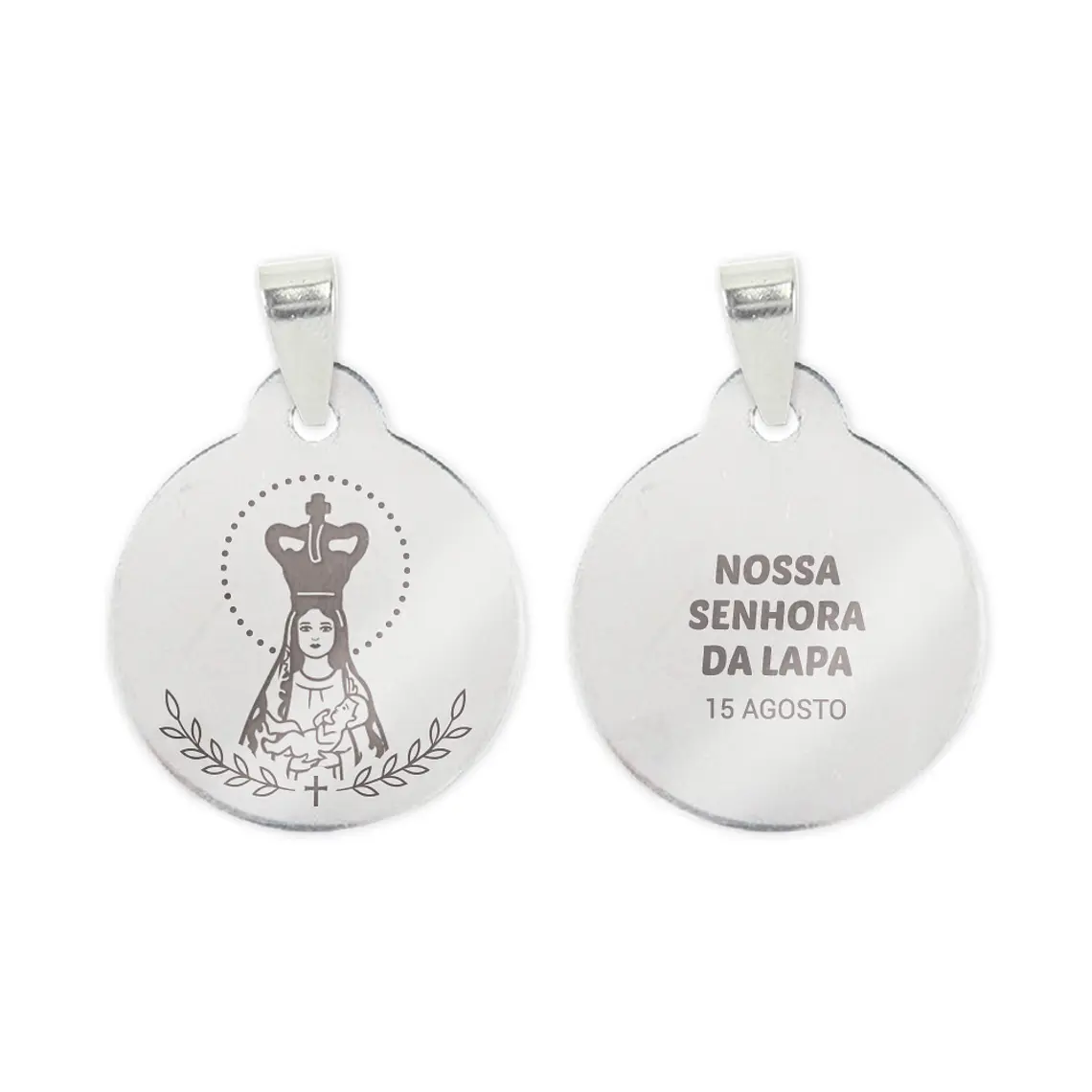 Collana e medaglia di Nostra Signora della Lapa in acciaio inossidabile 2