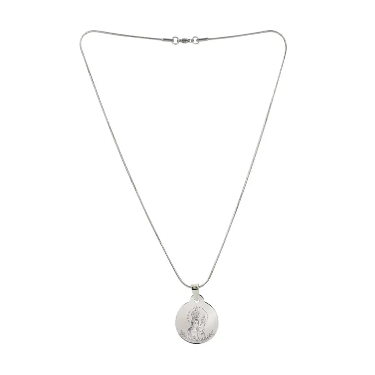 Fio e medalha de Nossa Senhora de Loreto em aço inoxidável 1