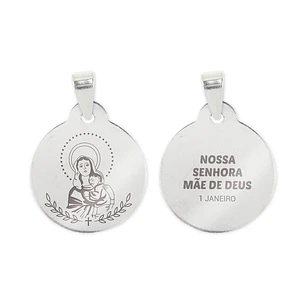 Our Lady Mother of God necklace and medal in steel