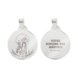 Our Lady of the Martyrs necklace and medal in stainless steel