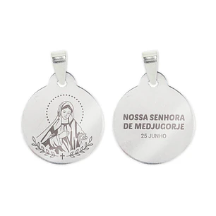 Our Lady of Medjugorje necklace and medal in stainless steel