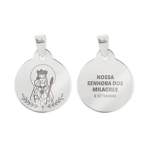 Our Lady of Miracles necklace and medal in steel