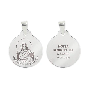 Our Lady of Nazareth necklace and medal in steel