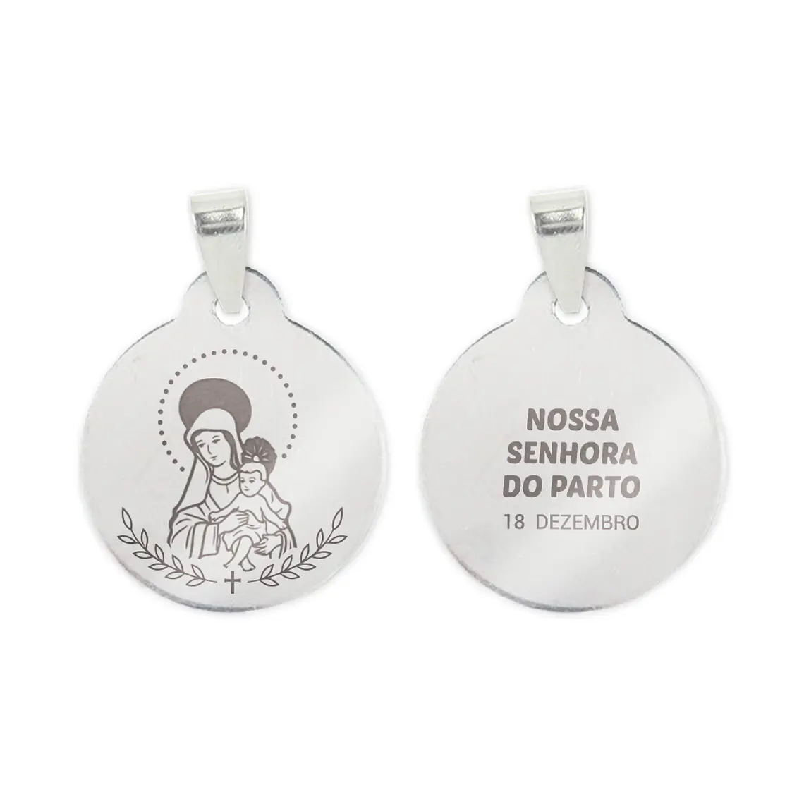 Collana e medaglia di Nostra Signora del Buon Parto in acciaio inossidabile 2