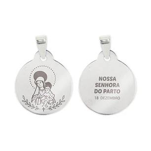Our Lady of Good Delivery necklace and medal in steel