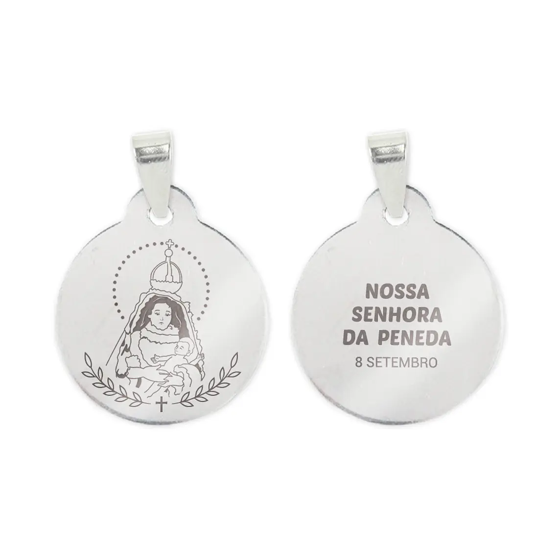 Collana e medaglia di Nostra Signora della Peneda in acciaio inossidabile 2