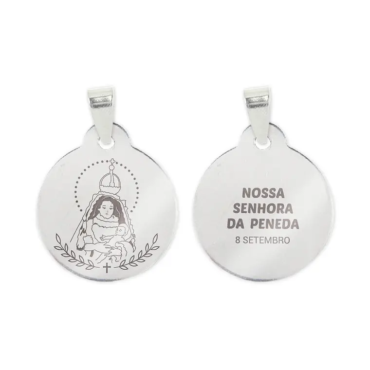 Collana e medaglia di Nostra Signora della Peneda in acciaio inossidabile 2