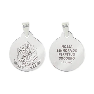 Our Lady of Perpetual Help necklace and medal in steel