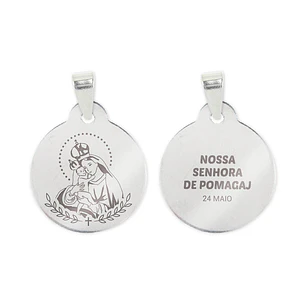 Our Lady of Pomagaj necklace and medal in steel