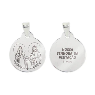 Our Lady of the Visitation necklace and medal in steel