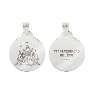 Transfiguration of Jesus necklace and medal in steel