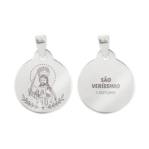 Saint Verissimus necklace and medal in steel