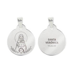 Saint Veronica necklace and medal in steel