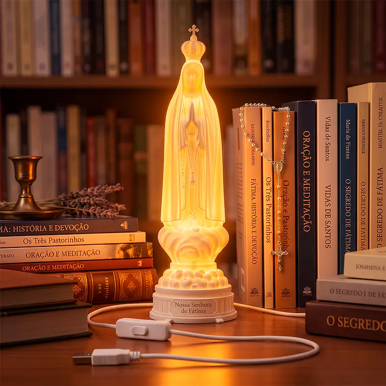 Nossa Senhora de Fátima Iluminada - Candeeiro LED USB 1