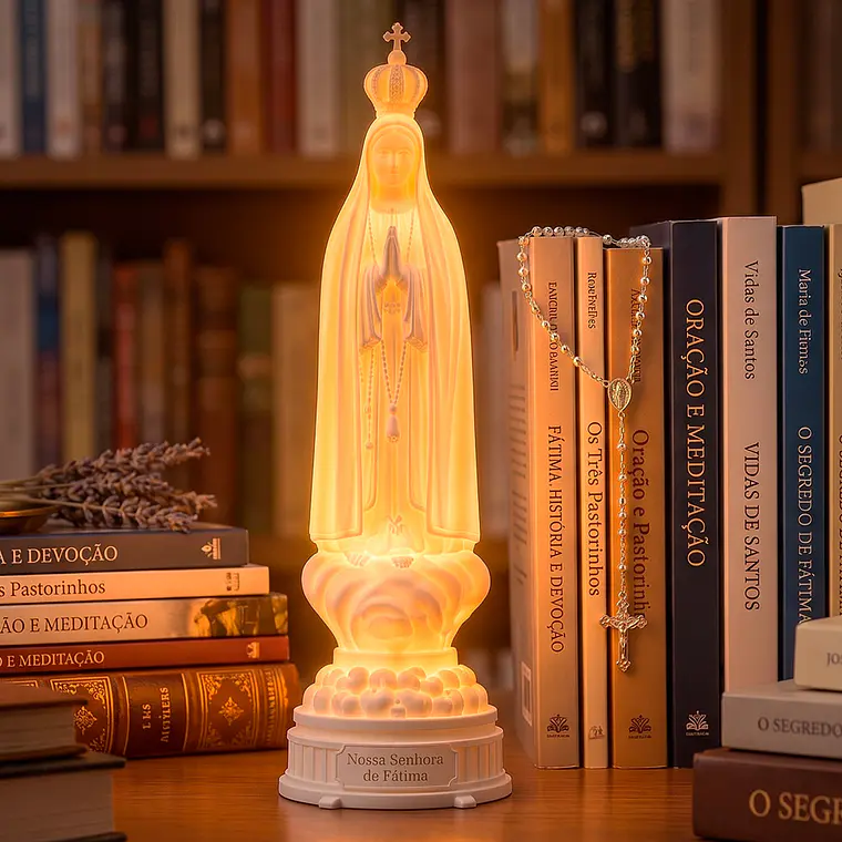 Statua illuminata della Madonna di Fatima 2
