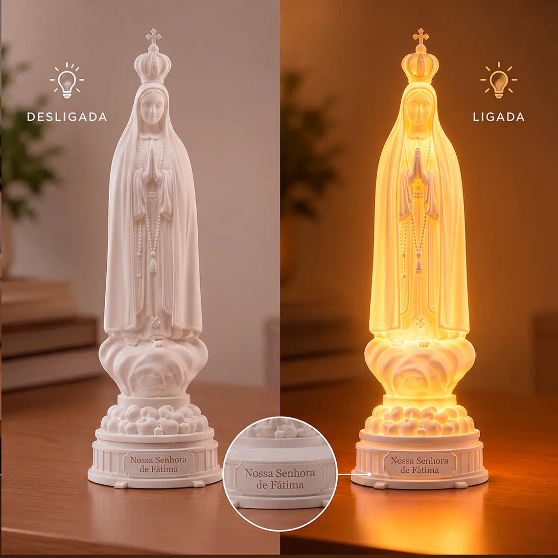 Statua illuminata della Madonna di Fatima 3