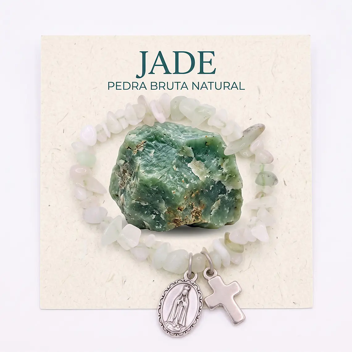Pulseira católica de Jade natural 1