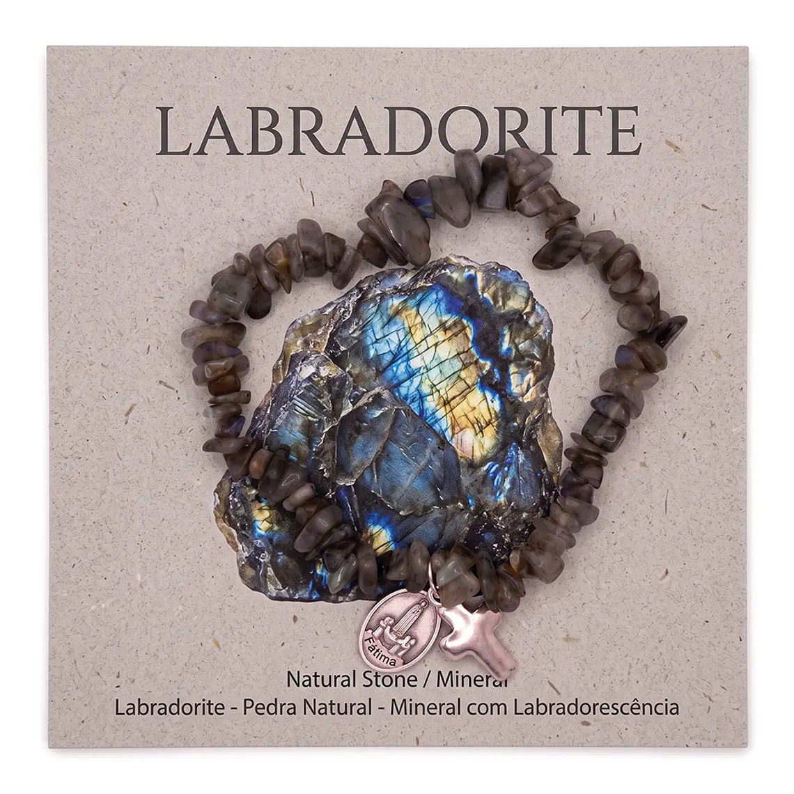 Pulseira católica de Labradorite natural 1