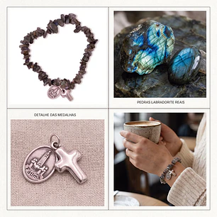 Pulseira católica de Labradorite