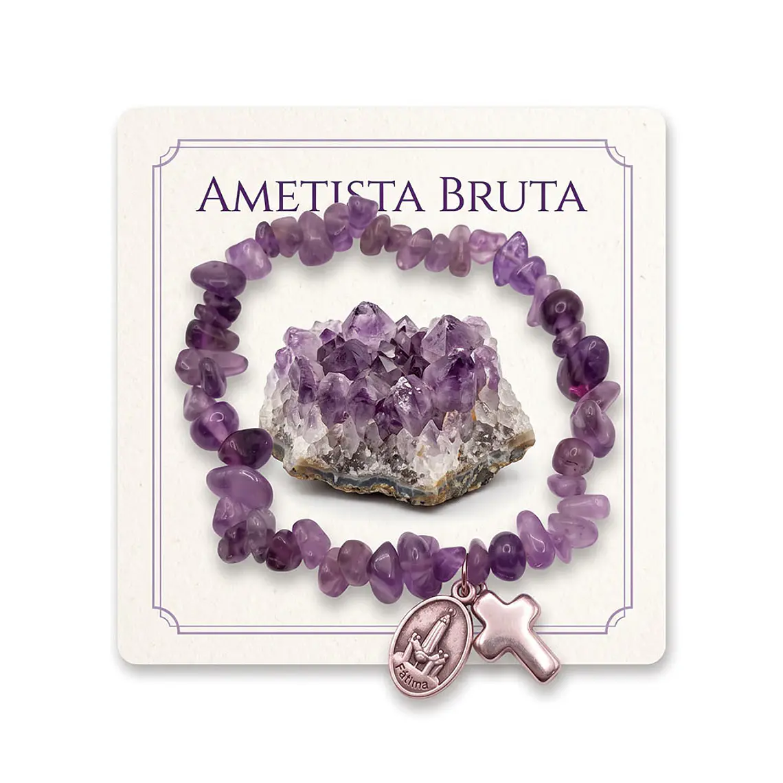 Pulseira católica de Ametista natural 1