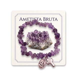 Pulseira católica de Ametista natural