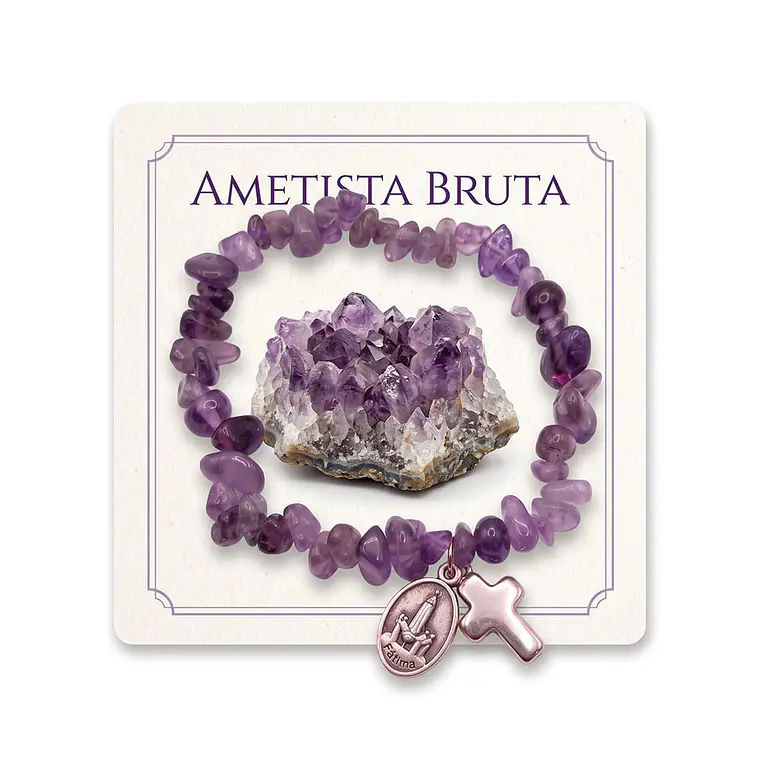 Pulseira católica de Ametista natural 1