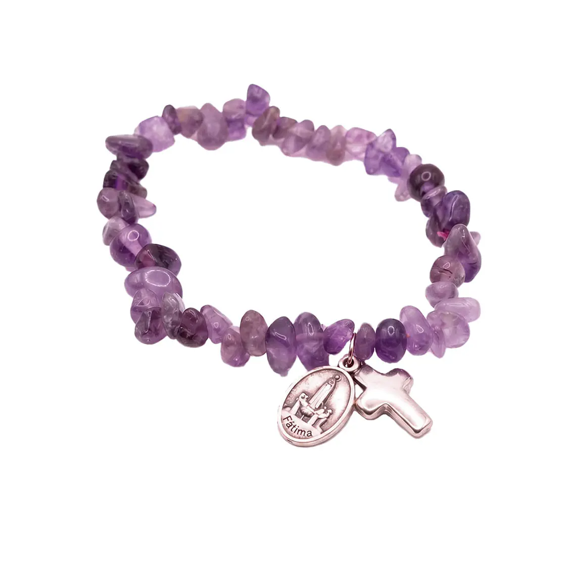 Pulseira católica de Ametista natural 3