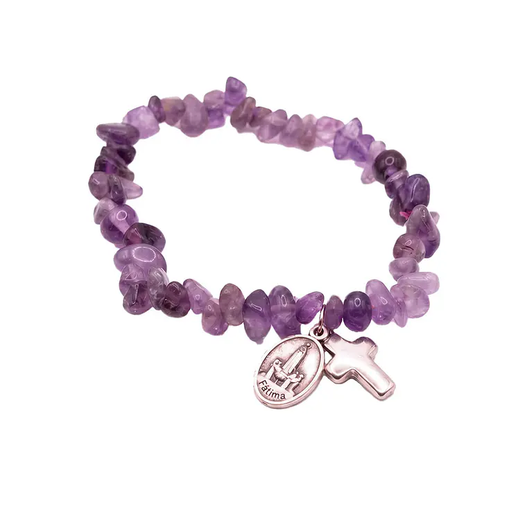 Pulseira católica de Ametista natural 3