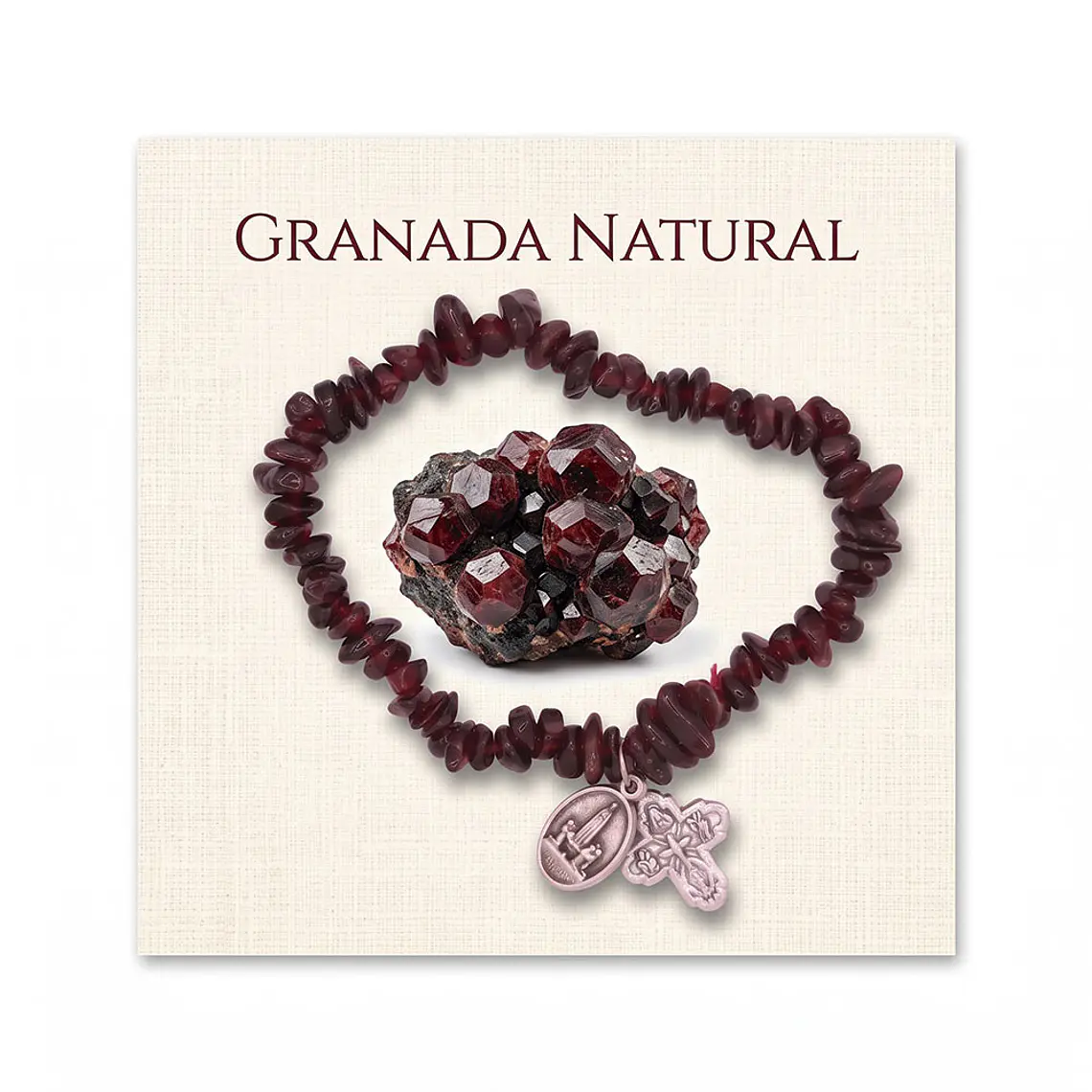 Pulseira católica de Granada natural 1