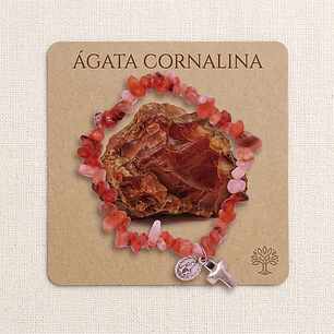 Bracelet catholique d'agate de cornaline naturelle