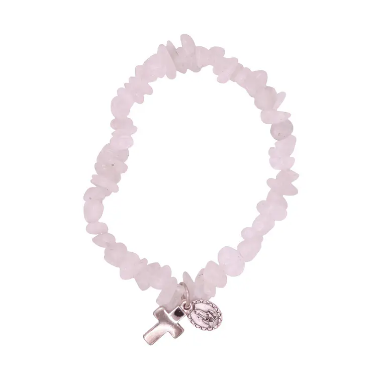 Pulseira católica de Pedra da Lua natural 3