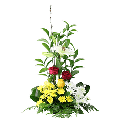 Spiral floral arrangement
