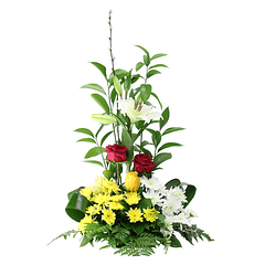 Arrangement floral en espirale