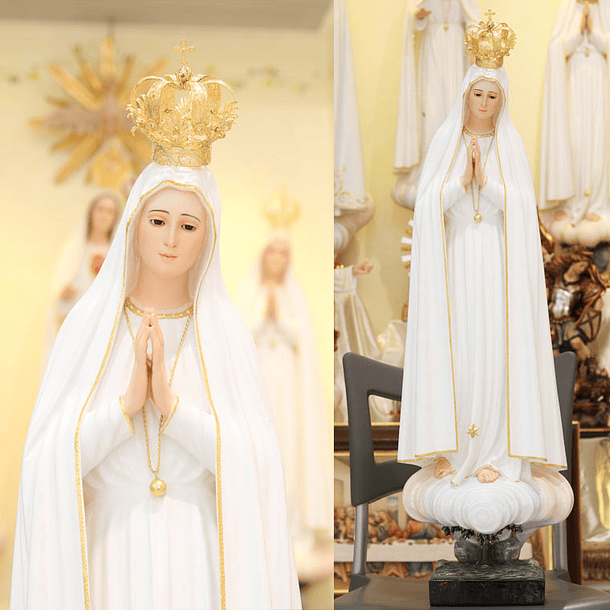 Notre-Dame de Fatima Pérégrine - en bois 5