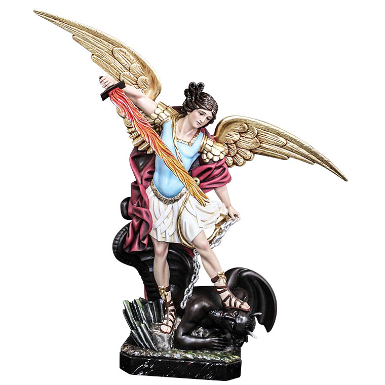 Statua di San Michele - legno 1