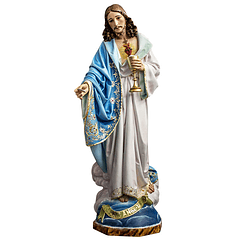 Sagrado Corazón de Jesús Eucarístico - Madera