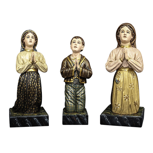 Little Shepherds of Fatima 3 statues - Wood 1
