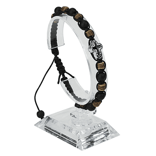 Wood bracelet and cross