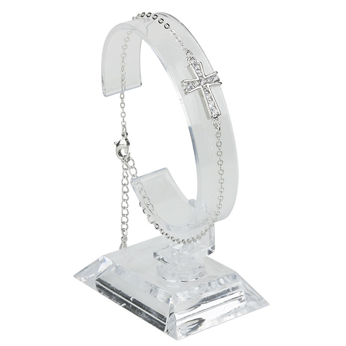 Pulsera cruzada de circonita 1