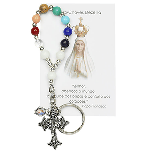 Rainbow Glass Keychain